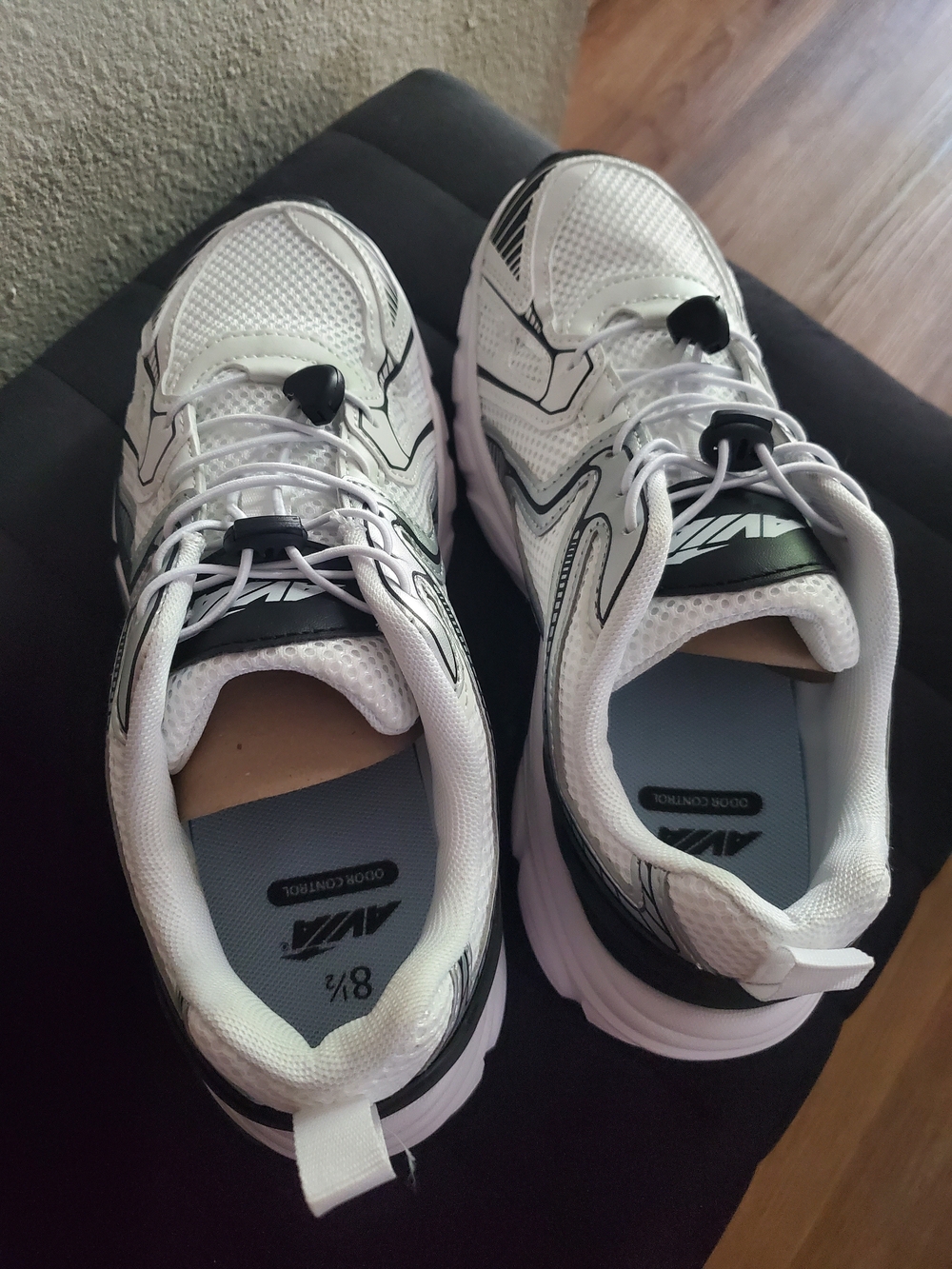 Avia White and Black Women's Athletic Sneakers